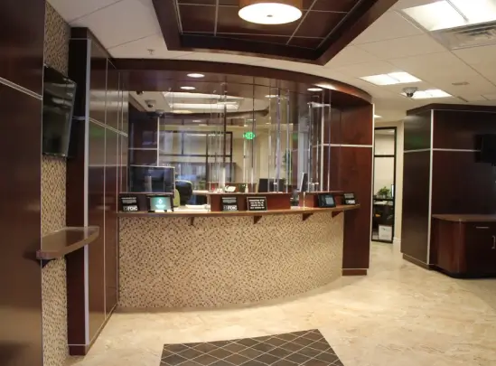 Commercial Floor Lobby of Roberts’ Stadium Club located across from Ben Hill Griffin Stadium, in Gainesville, Florida.