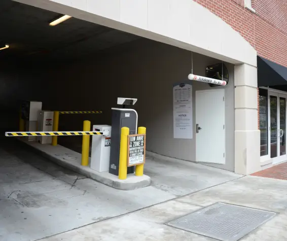 Parking Garage Entrance for Roberts’ Stadium club located in Gainesville, Florida.